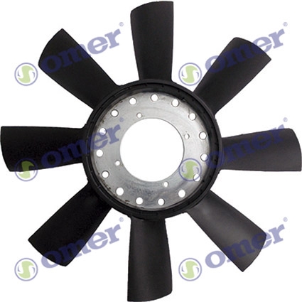 11966 | HELICE VENTILADOR 8 PALAS / DIAM. EXT. 380MM. / AG. CENTRAL 85.8MM. OMER