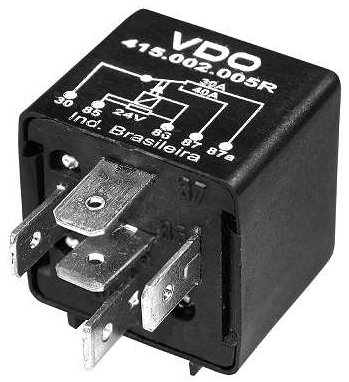 13195 | RELAY AUXILIAR 24V. 30/40AMP. / 5 TERMINALES DNI