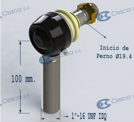 13785 | EXTREMO DIRECCION LADO IZQUIERDO R1" X 16UNF CESCA