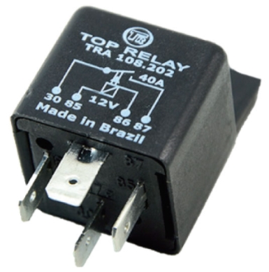 6039 | RELAY AUXILIAR 12V. / BOCINA / 4 TERM. DNI